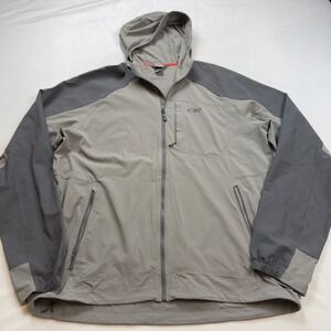 Outdoor Research Ferrosi Hooded Jacket Mens XXL Grey Softshell 269171 S19